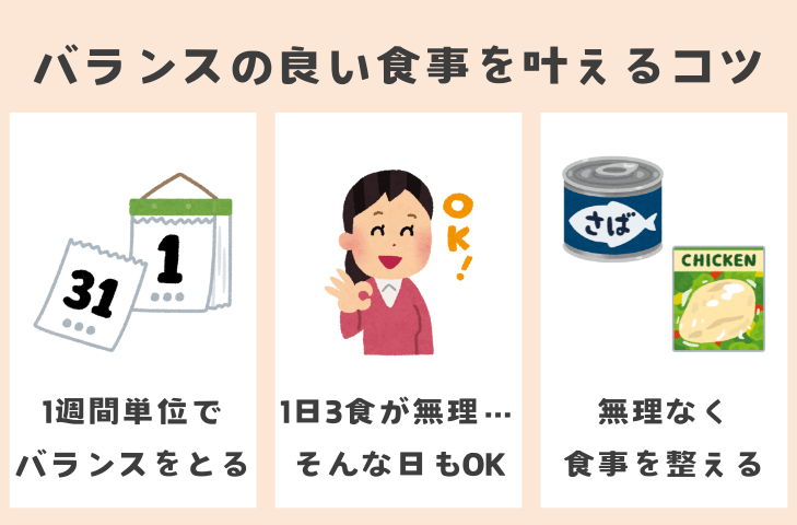 無理なくバランスの良い食事を叶えるコツ