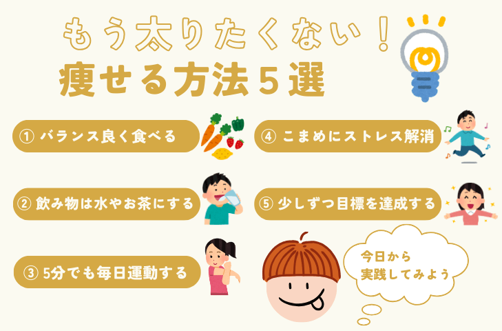 もう太りたくない！痩せる方法5選