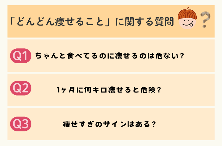 どんどん痩せることに関するよくある質問