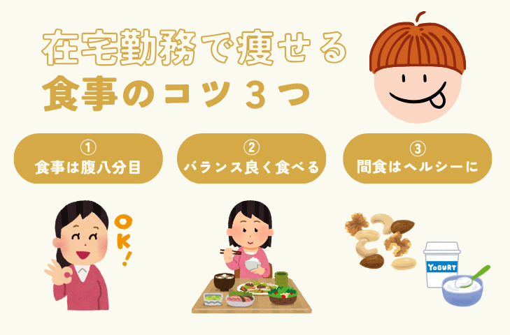 在宅勤務で痩せる食事のコツ3つ