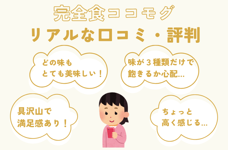 完全食ココモグ、リアルな口コミ・評判