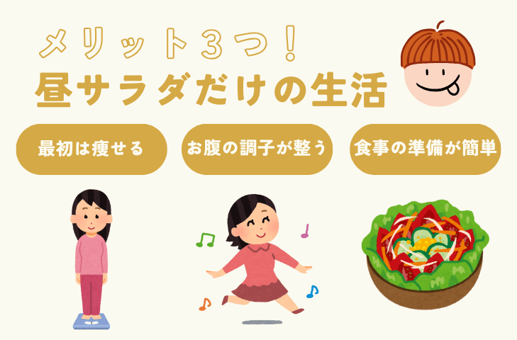 メリット3つ！昼サラダだけの生活