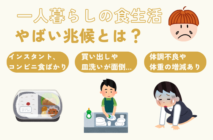 一人暮らしの食生活、やばい兆候とは？