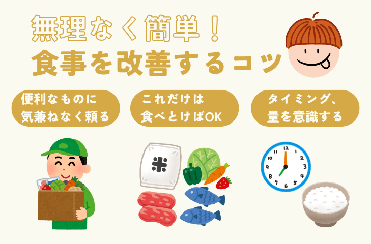 無理なく簡単！食事を改善するコツ