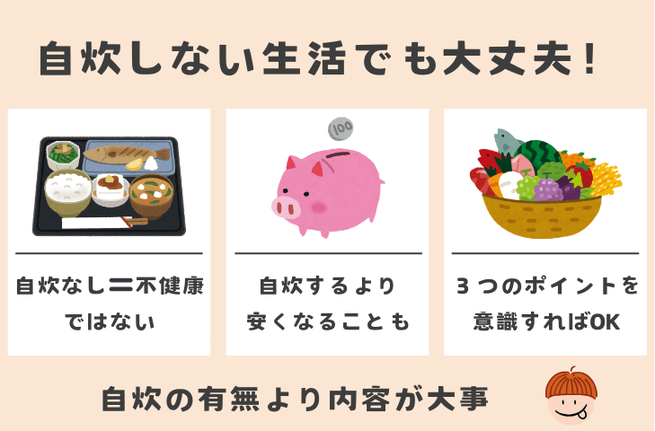 自炊しない生活は大丈夫？（健康と食費）