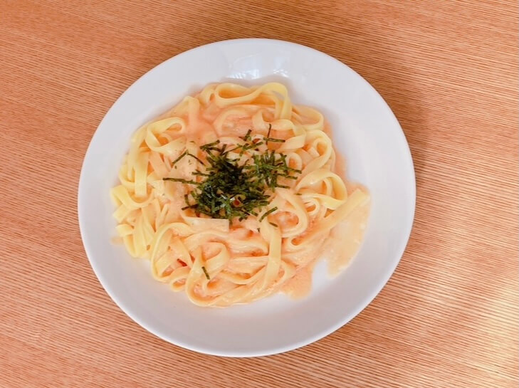 もちっと生パスタ明太子クリーム