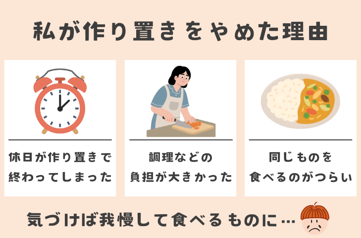 私が一人暮らしで作り置きをやめた理由