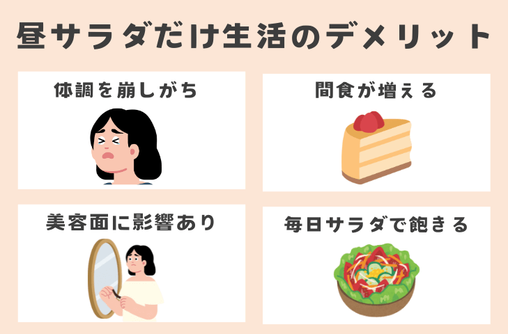 デメリット｜昼サラダだけでは足りない理由