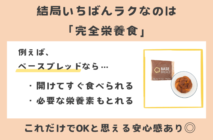食に興味ない人の食事は「完全栄養食」でOK